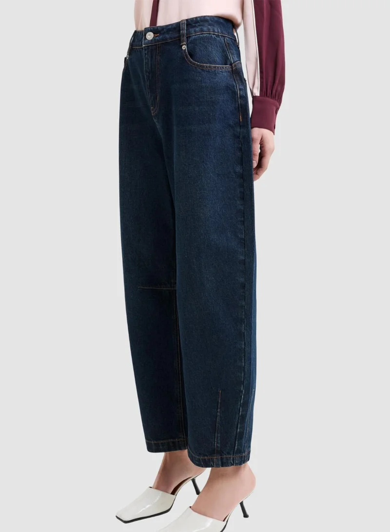 French Connection Drk Indigo Denim Wsh Dallas Denim Balloon Leg Jeans for Women | Best Price UAE